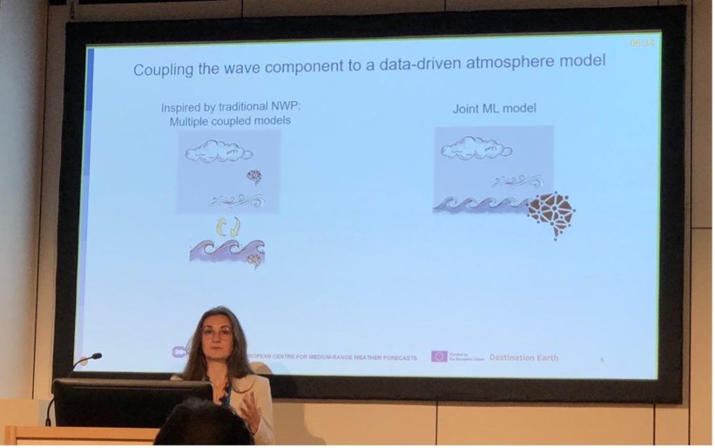 Sara Hahner presenting developments in wave forecasting at EGU25