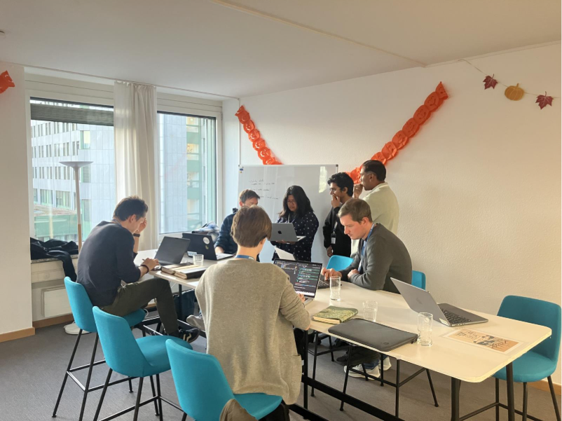 A group of participants during the Destination Earth digital twin hackathon.